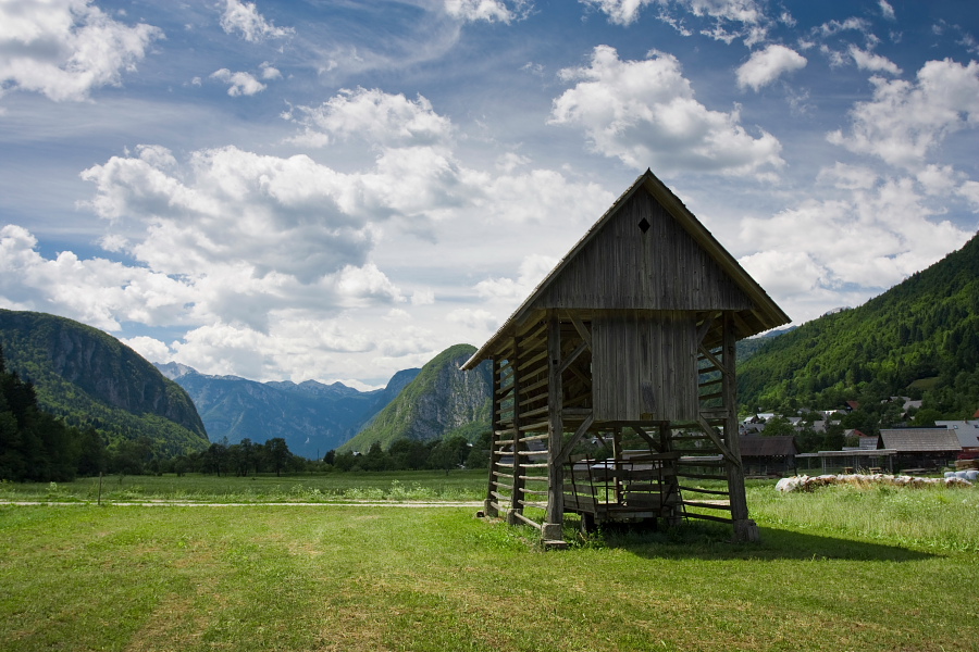 Hayrack in Upper Bohinj valley