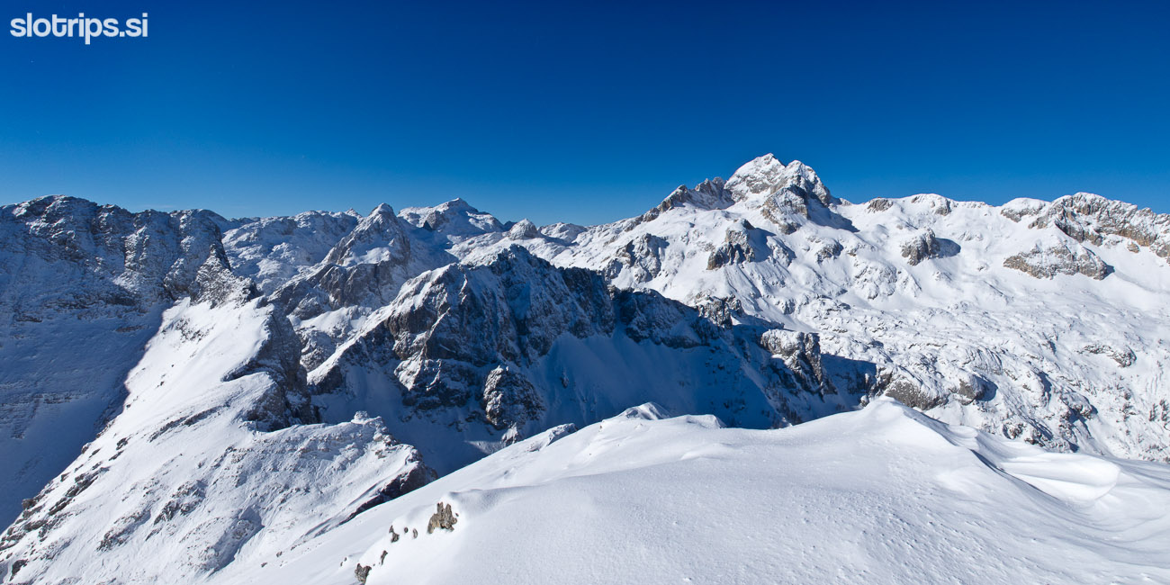 Pogled na Triglav z Velikega Draškega vrha