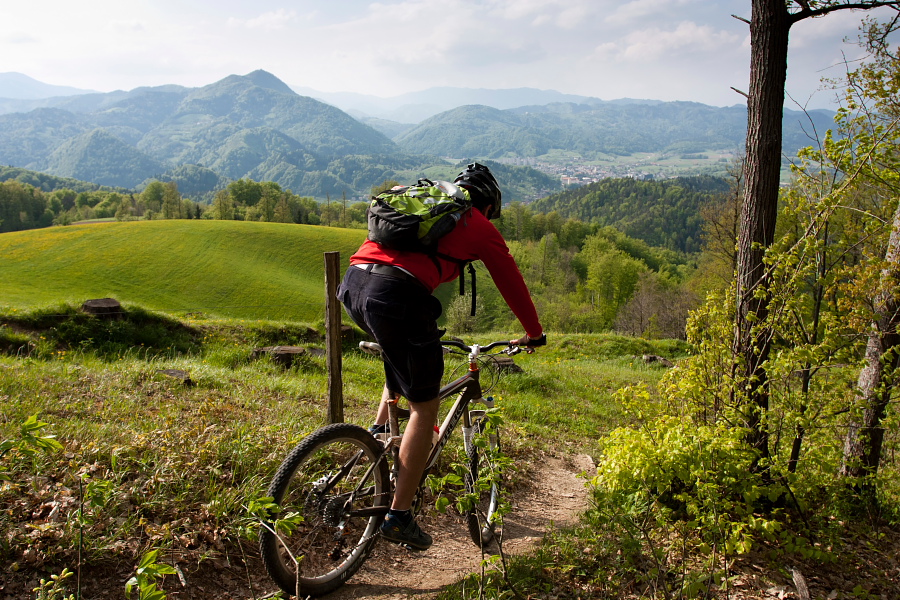 Steep downhill section