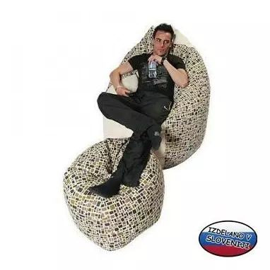 Sedežna vreča Free-dom 500, Mozaik, Zelena