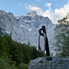 Triglav north wall from Vrata valley 